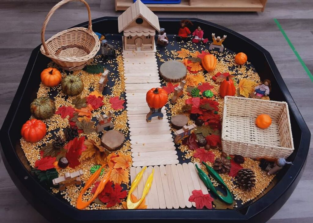 Fall-Themed Tuff Trays - Tiny Hoppers Alderbridge